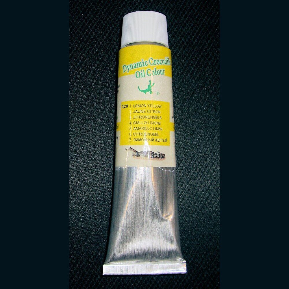 Artist Quality Oil Paint by Dynamic Crocodile 170ml tube Lemon Yellow